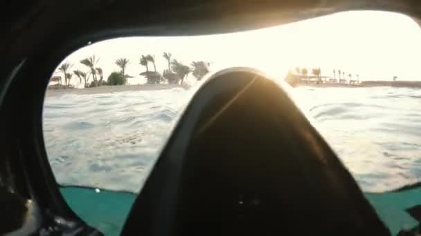 海の背景に日の出 エジプトだ — ストック動画