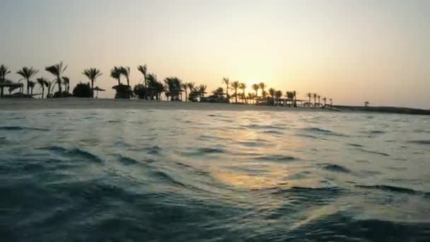 Moře Východ Slunce Pozadí Moře Egypt Rudé Moře — Stock video