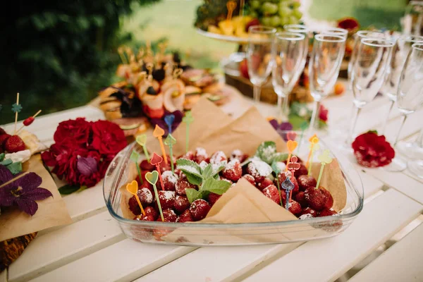 Buffet Casamento Catering Para Alimentos Eventos — Fotografia de Stock