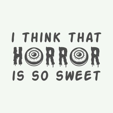 Retro Vintage halloween logo, amblem, rozet, etiket, mark, patche. Tek renkli grafik sanatı. Resimde. Vektör.