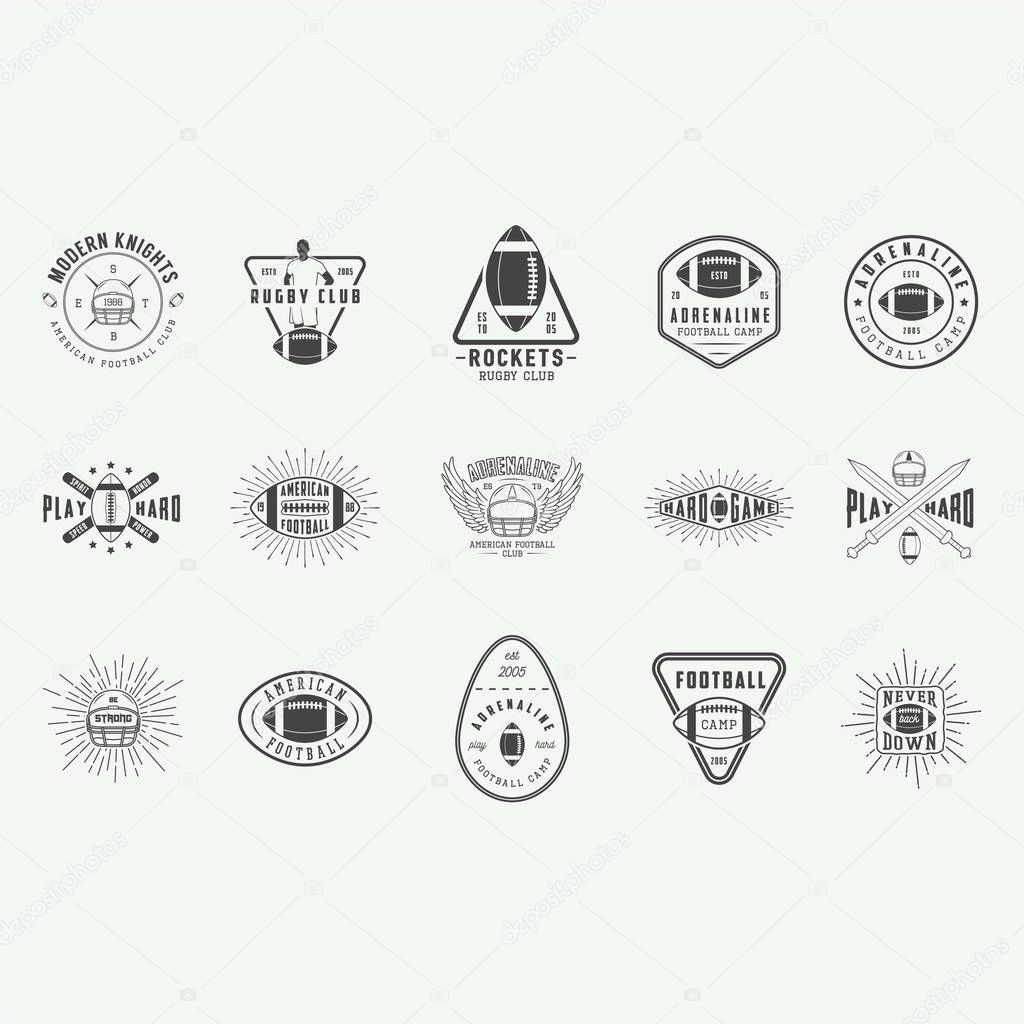 Set Of Vintage Rugby And American Football Labels Emblems Badges And Logo Vector Illustration Premium Vector In Adobe Illustrator Ai Ai Format Encapsulated Postscript Eps Eps Format Set Of Vintage Rugby And American Football Labels Emblems Badges And Logo Vector Illustration Premium Vector In Adobe Illustrator Ai Ai Format Encapsulated Postscript Eps Eps Format