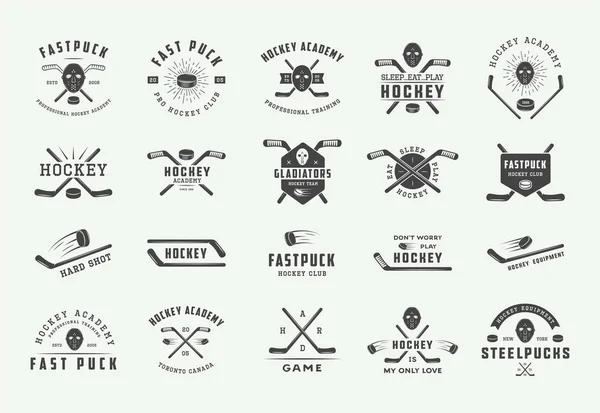 Cool Ice Hockey Equipment Items Collection Stock Vector (Royalty