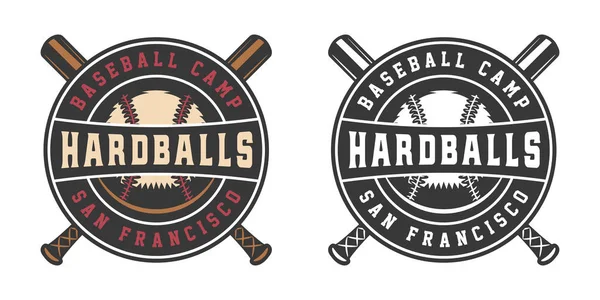 Vintage baseball sport logo, emblem, badge, mark, label. — Stock Vector