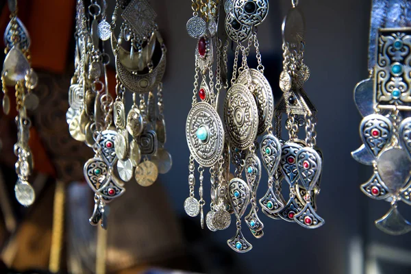 Kazašská Dámské Šperky Kazachstán Fotografie Byla Pořízena 2018 Stock Snímky