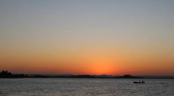 Sonnenuntergang Brasilianischen Strand — Stockfoto