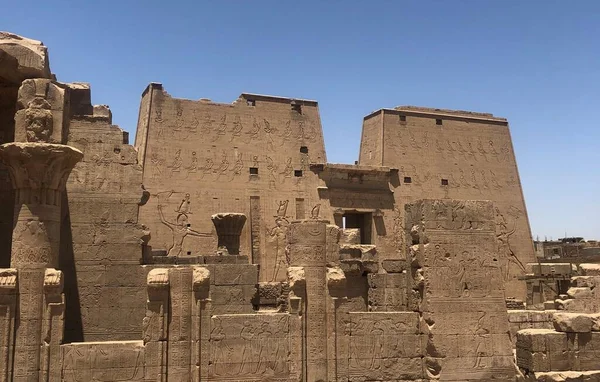 Templo Antigo Edfu Egito — Fotografia de Stock