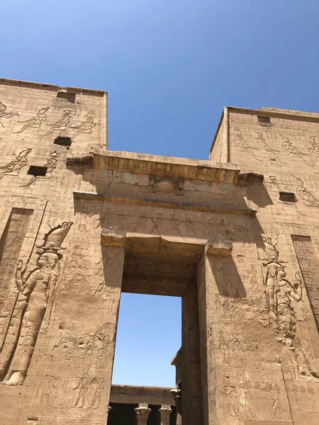 Templo Antigo Edfu Egito — Fotografia de Stock