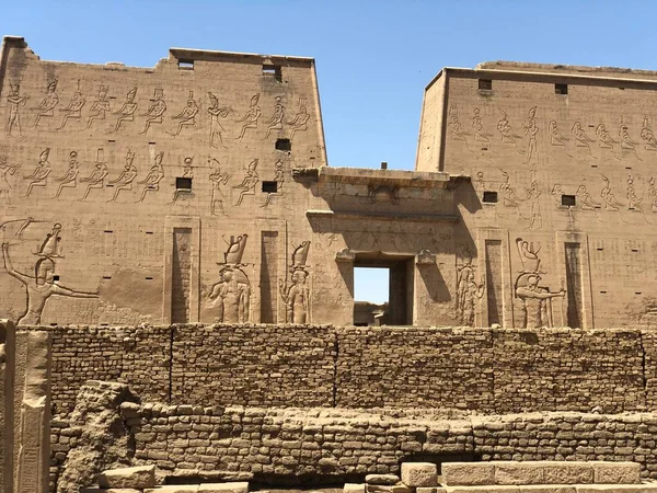 Ancien Temple Edfu Egypte — Photo