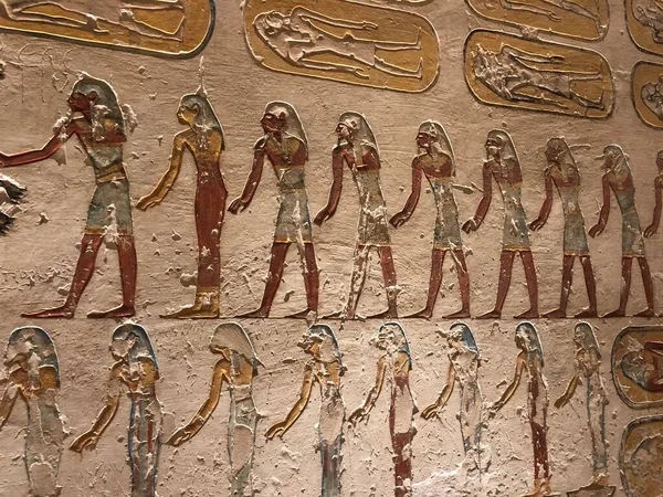 Ägyptische Hieroglyphen Tal Der Könige — Stockfoto