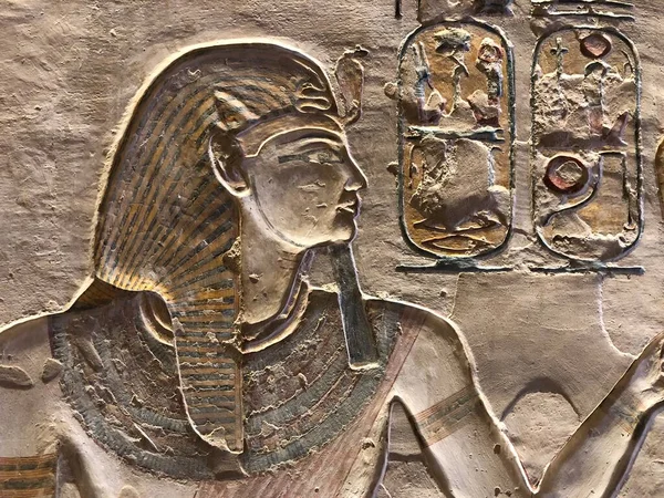 Egyptische Hiërogliefen Vallei Der Koningen — Stockfoto