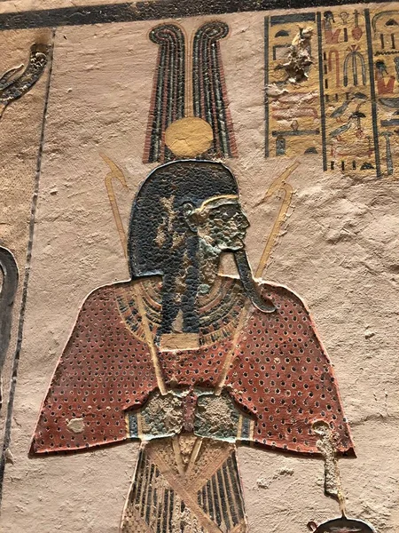 Egyptské Hieroglyfy Údolí Králů — Stock fotografie