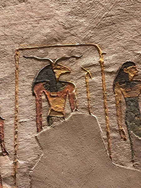 Egyptské Hieroglyfy Údolí Králů — Stock fotografie