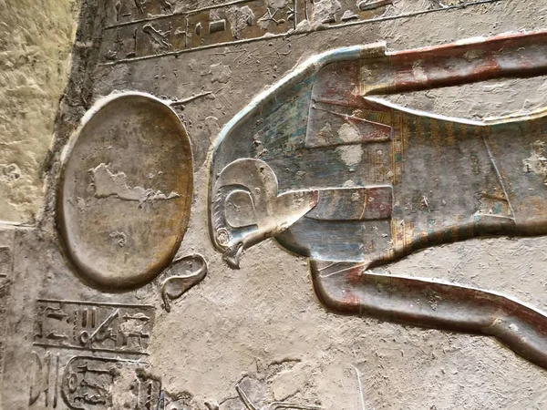 Αιγυπτιακά Ιερογλυφικά Κοιλάδα Των Βασιλέων — Φωτογραφία Αρχείου