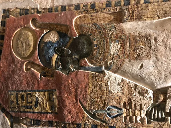 Egípcio Hieróglifos Vale Dos Reis — Fotografia de Stock