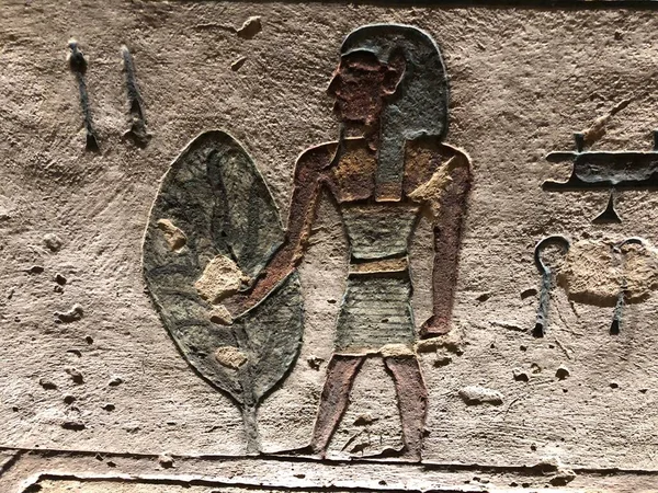 Ägyptische Hieroglyphen Tal Der Könige — Stockfoto