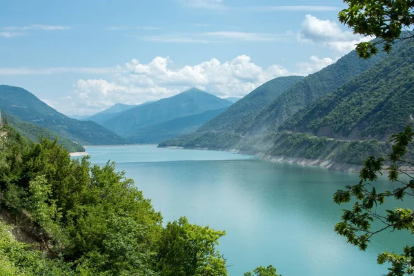 Prachtig Uitzicht Het Stuwmeer Rivier Engoeri Svaneti Georgië — Stockfoto