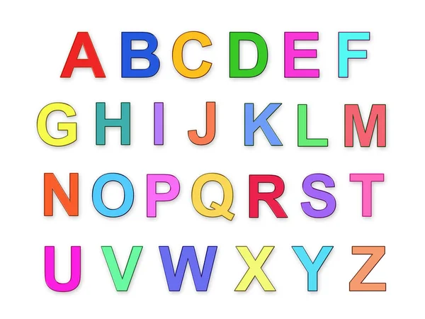 Alfabeto Multicolorido Infantil Abc — Fotografia de Stock