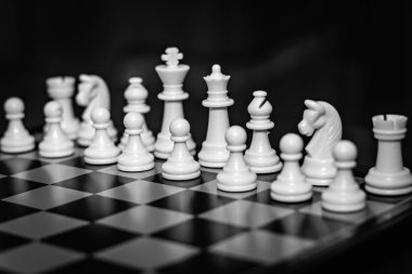 Tahta tahtada satranç takımı