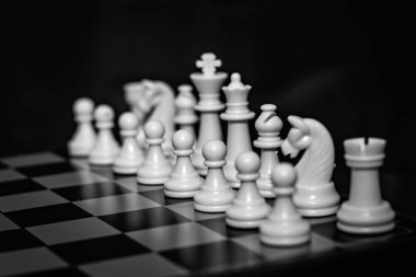 Tahta tahtada satranç takımı