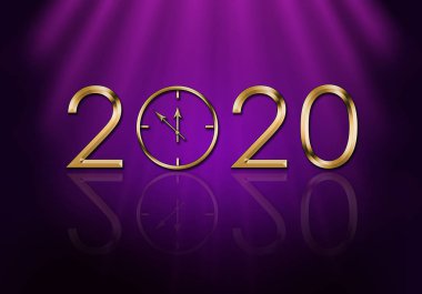 Mutlu Yıllar 2020. Yeni Yıl Saati
