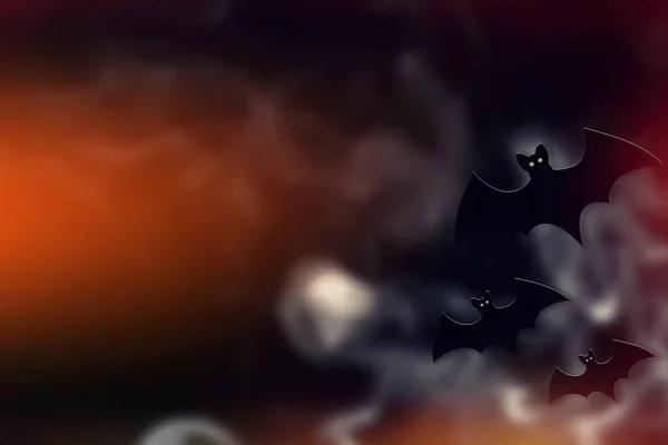 Halloween background, flying bats — Stock Photo, Image