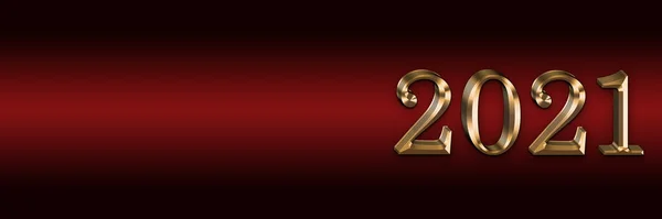 Luxus 2021 Happy New Year Elegantes Design Goldene 2021 Zahlen — Stockfoto