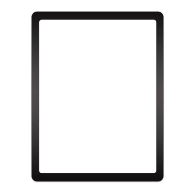Tablet beyaz arkaplanda izole edildi