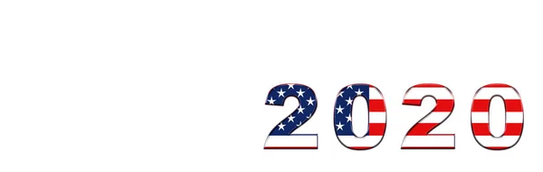 Präsidentschaftswahl Den Usa 2020 Amerikanische Abstimmung Horizontales Banner Design Auf — Stockfoto