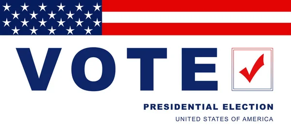2020 United States of America Presidential Election banner with USA symbols. Illustration
