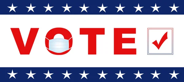 Transparent Zur Präsidentschaftswahl 2020 Der Vereinigten Staaten Mit Patriotischen Sternen — Stockfoto