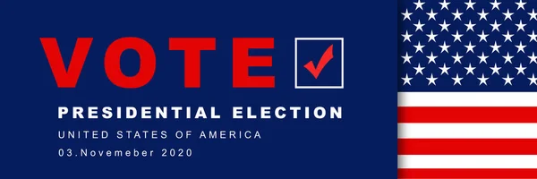 2020 United States America Presidential Election Banner Usa Symbols Illustration — Stock Photo, Image