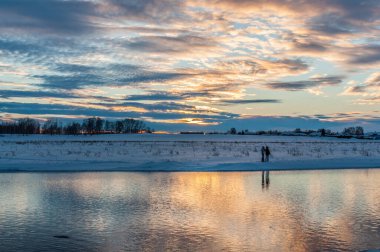 Altai 'de bir kuğu gölü.