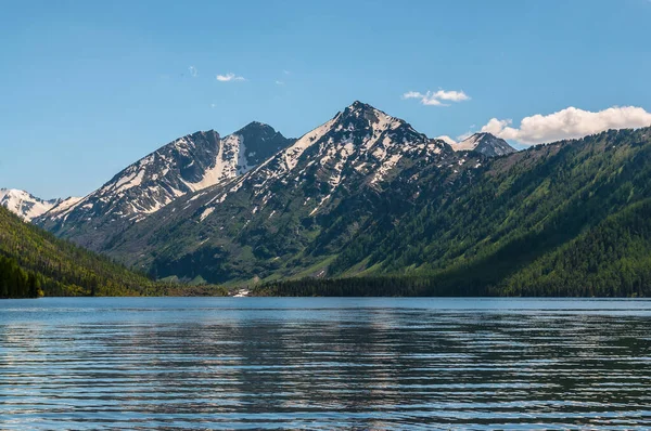 Beau Lac Des Hautes Terres Dans Les Montagnes Altay — Photo