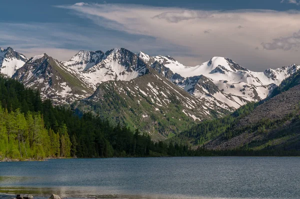 Bellissimo Lago Altopiano Nelle Montagne Altay — Foto Stock