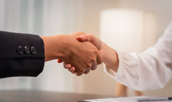Close Partnership Handshake Successful Negotiating Business Royalty Free Stock Images