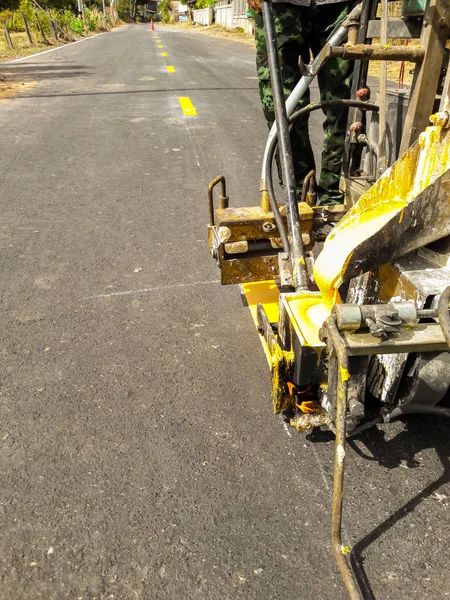 Traffic line painting . Road Vehicles.