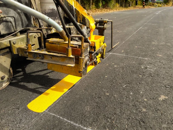 Traffic line painting . Road Vehicles.