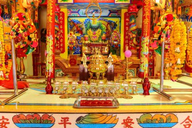 Roi Et, Thailand - Ocak 3,2017: Çin tapınak güzel.