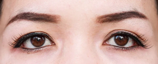Macro Olhos Mulher Bonita — Fotografia de Stock