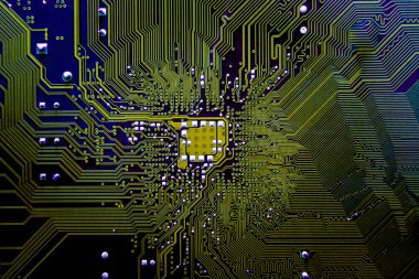 Closeup elektronik devre kartı arka plan. Bilgisayar donanım.