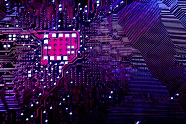 Closeup elektronik devre kartı arka plan. Bilgisayar donanım.