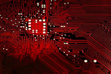 Closeup elektronik devre kartı arka plan. Bilgisayar donanım.