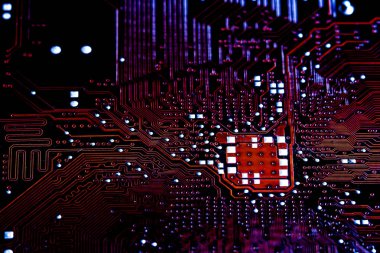 Closeup elektronik devre kartı arka plan. Bilgisayar donanım.