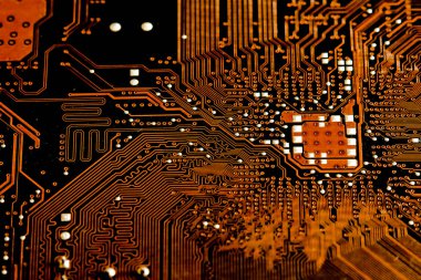 Closeup elektronik devre kartı arka plan. Bilgisayar donanım.