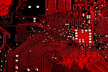 Closeup elektronik devre kartı arka plan. Bilgisayar donanım.