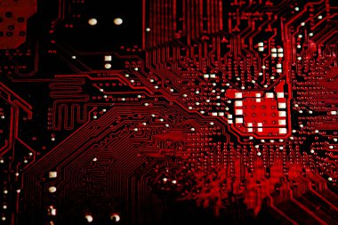 Closeup elektronik devre kartı arka plan. Bilgisayar donanım.