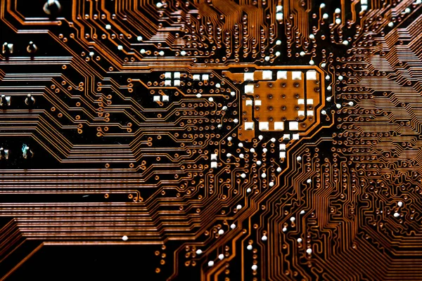Closeup Elektronische Circuit Bord Achtergrond Computerhardware — Stockfoto