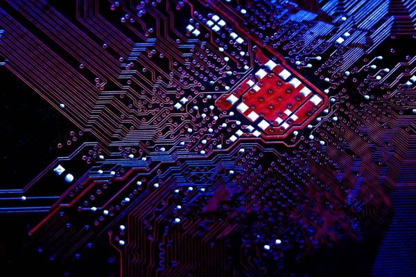 Closeup elektronik devre kartı arka plan. Bilgisayar donanım.