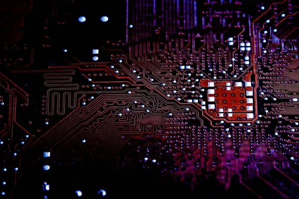 Closeup elektronik devre kartı arka plan. Bilgisayar donanım.