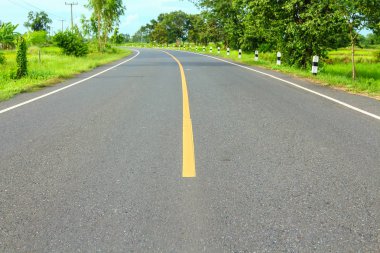 Güzel bir atmosferde Tayland kırsal yollar.